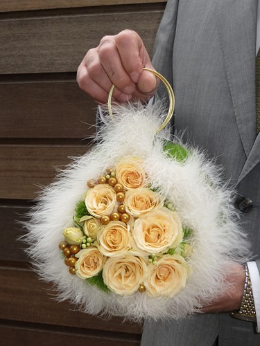 Bolsa Flora I bruidsboekethouder bloementasje zonder decoratie voor origineel bruidswerk