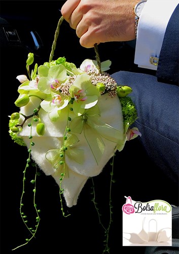 Bolsa Flora IV bruidsboekethouder bloementasje voor origineel bruidswerk
