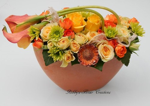Bootschaal Boot Hoog 24x10*14cm Soft Oranje 