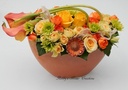 Bootschaal Boot Hoog 24x10*14cm Soft Oranje 