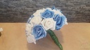 Bruidsboeket foamrozen Emilia Blauw Antique-Puurwit 