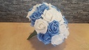 Bruidsboeket foamrozen Emilia Blauw Antique-Puurwit 