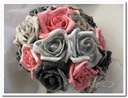 Bruidsboeket foamrozen Oudrose Taupe Grijs EM72 