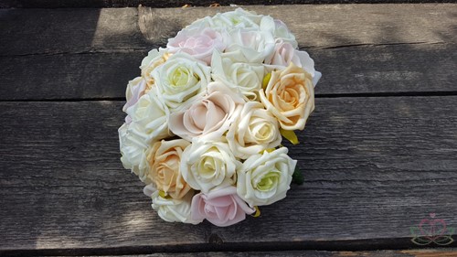 Bruidsboeket foamrozen Pastel met zalm EV99 