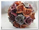 Bruidsboeket foamrozen Rusty Burgundy EM71 