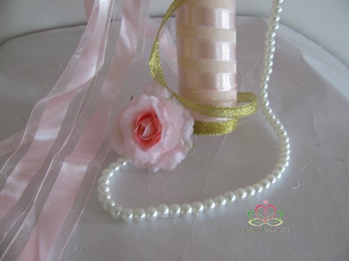 Bruidsboeket zijdenrozen Luxe Pink 1027 