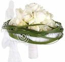 Bruidsboekethouder decoratie, voor bridy WIT Spiralen Luxe Bruidsboekethouder