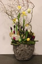 Cement deco pot Grote vaas 42x18.5x37cm ALLEEN AFHALEN Zierikzee Prachtige zware pot, kan daarom NIET verzonden worden.