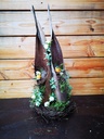 Coco TUBE zak per 3st Cocoblad gesloten Naturel! excl decoraties