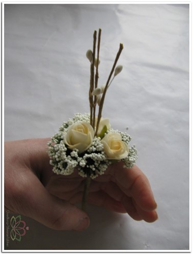Corsage Miniroos New Style Pick Peach 