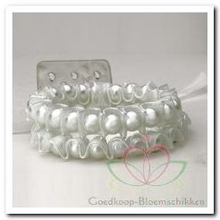 Corsage Polscorsage Ruffles White 