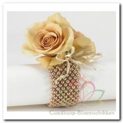 Corsage Polscorsage-armband Classic Goud Koperkleurig 