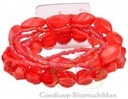Corsage Polscorsage-armband Potpourri Rood Handmade 