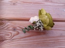 Corsage Ranonkel CRR 308 MosGroen Creme Maatwerk