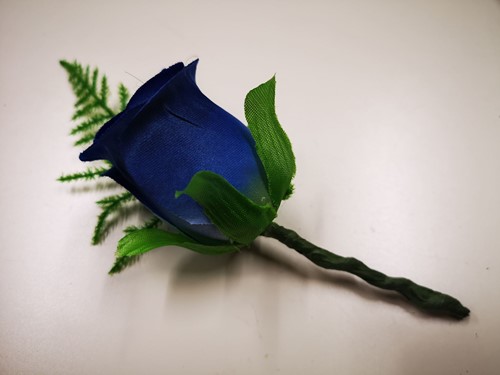 Corsage Romance Royal Blue Blauw met Asparagus 544 