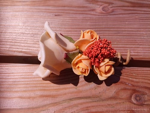 Corsage Roos Autumn CPA 859 Cava Oker Orange Maatwerk