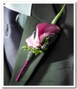 Corsagehouder Glitterati zilver boutonniere
