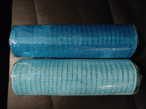 Decomesh Deco mesh voor kransen en inpakken Turquoise rol 26 cm ca. 9 m