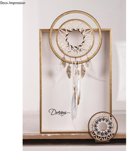 Deco-veren goud/zilver, 12-15cm , zakje 8st 