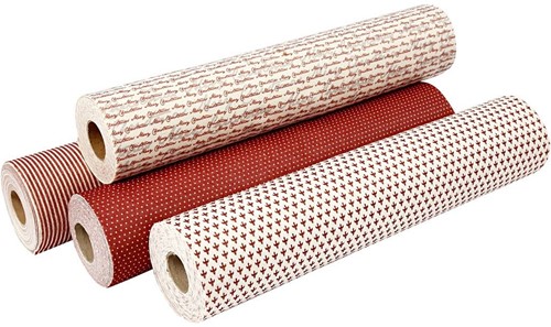 Designvilt - Rood witte spikkels hobbyvilt met print