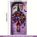 Deurcover Halloween 90cm *180cm voor binnen en buiten letop het is geen krans, het is een deurcover van polyester