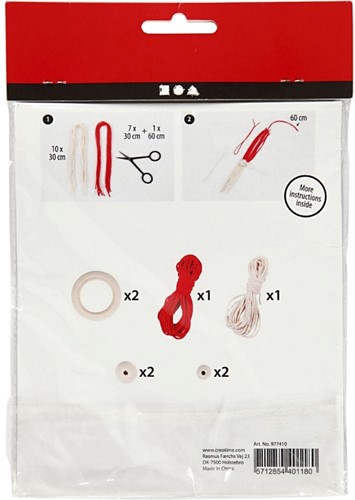 DIYkit Pakket Hobbyset 2x Macramé Elf, H: 14 cm schoencadeautje