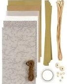 DIYkit Pakket Hobbyset Creatieve mix, papier knippen, naturel, schoencadeautje