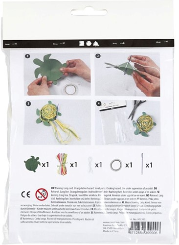 DIYkit Pakket Hobbyset Creative mini kit Schildpad schoencadeautje