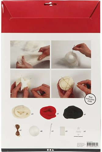 DIYkit Pakket Hobbyset Genaaldvilte kerstballen van styropor met gouddraad incl instructies.