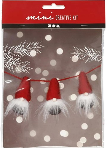 DIYkit Pakket Hobbyset Kerstkabouter Zelf 3 Santa's maken schoencadeautje