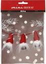 DIYkit Pakket Hobbyset Kerstkabouter Zelf 3 Santa's maken schoencadeautje