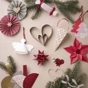 DIYkit Pakket Hobbyset Knippakket, Kerstmis, naturel, rood, wit schoencadeautje