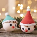 DIYkit Pakket Hobbyset Mini Hobbyset, Maak je eigen kerstbal 2 kabouterhoofdjes schoencadeautje