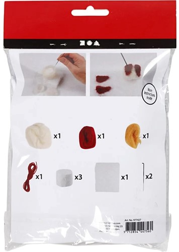 DIYkit Pakket Hobbyset Trommels 33mm creme antique rood schoencadeautje
