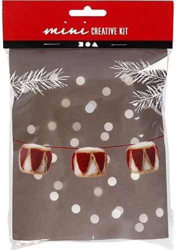 DIYkit Pakket Hobbyset Trommels 33mm creme antique rood schoencadeautje