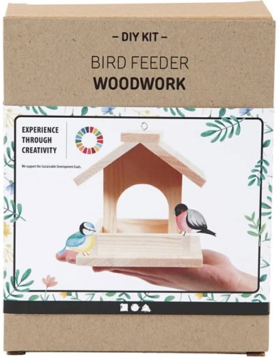 DIYkit Pakket Hobbyset Vogelvoederhuis maken met duidelijke instructie