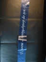 Donkerblauw 70 mm met Wit opdruk 80 cm Bedrukt lint