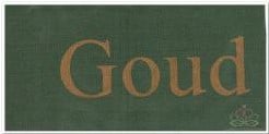 DonkerGroen 70 mm met gouden opdruk ca. 80cm Bedrukt lint 