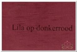 Donkerrood 70 mm met lila opdruk ca. 80 cm - Met grote dankbaarheid 