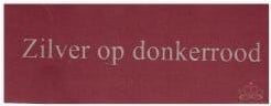 Donkerrood 70 mm met zilver opdruk ca. 80 cm - Rust in vroode 