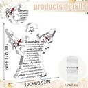 Engel van Epoxy met vogels Remember me 10*1 cm Persoonlijk aandenken