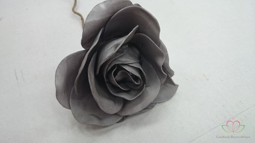 foam Rose Chic Grey 12cm Per stuk 