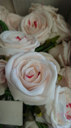 foam rose elegant 5cm 5pc bundel Lichtrose likje rood foam rose 5cm