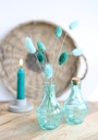 Gekleurd glazen flesje Milano Soft Blue  / stuk Klein flesje Ø6cm 10 cm h