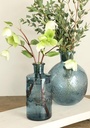 Gekleurd glazen flesje Porto Dark Blue  / stuk Ø7,5 h.14,5 cm
