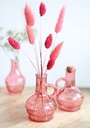 Gekleurd glazen flesje, vaasje, Lille Soft Pink / stuk h.10 Ø7cm