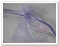 Giftbag organza Lila ca. 7*9 cm cadeauzakje,bruiloftbedankje