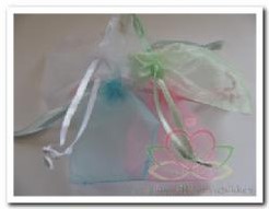 Giftbag organza Wit 12*cm Pak ca. 50 stuks cadeauzakje,bruiloftbedankje