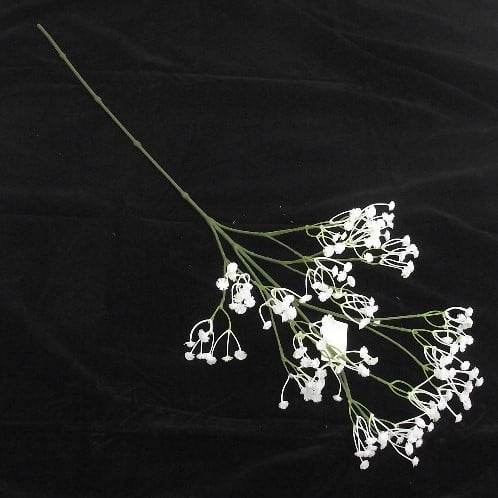 Gipskruid met steel kunstbloem ca. 66cm / tak voor corsage of bloemen
