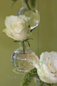 Glas Bolvaasjes 8 cm DOOS 13+1 stuks om te hangen